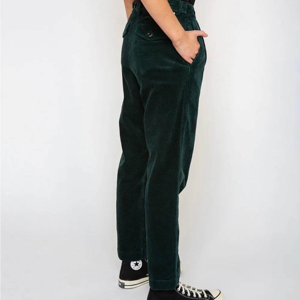 Dark Green Corduroy Pants - Picture 2 of 5